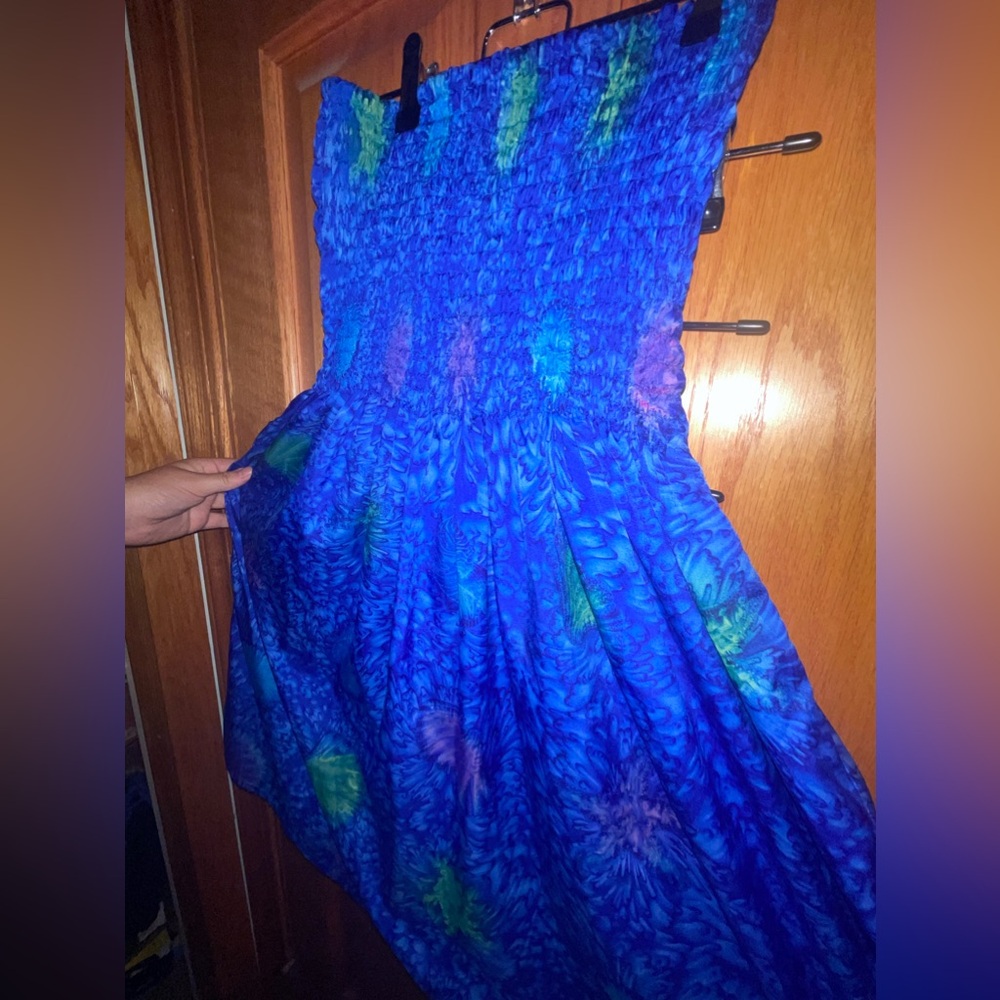 strapless beach dress or swim cover up